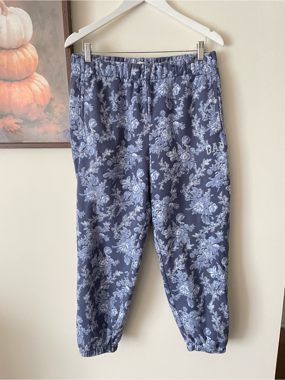 LoveShackFancy x Gap Floral Fleece Lined Joggers Large Sweatpants